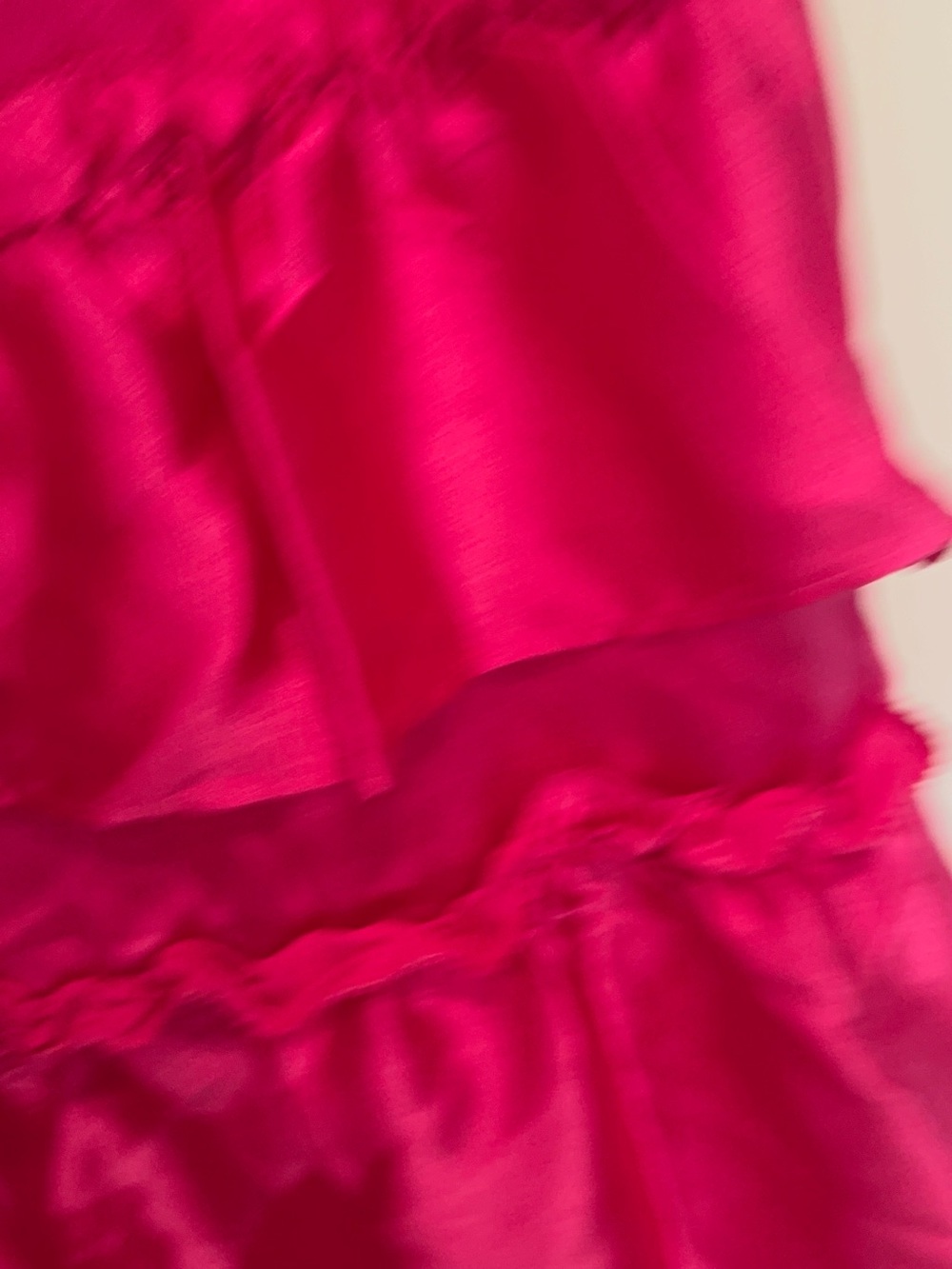 Free People Hansel & Gretel  Hot Pink medium Ruffle Tiered Midi Dress - Picture 8 of 8